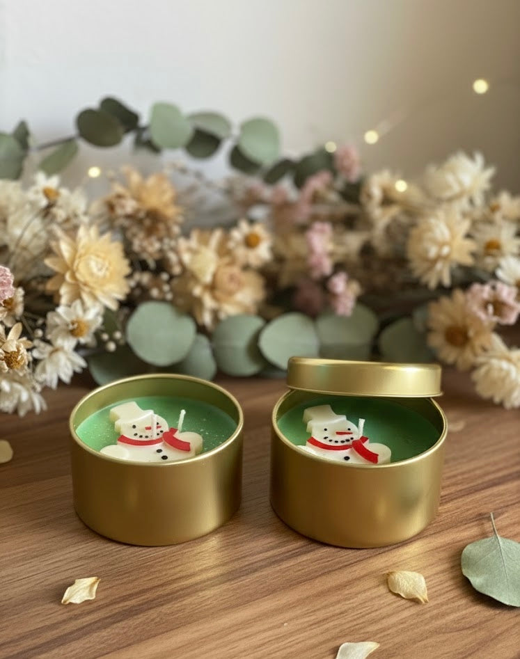 Snowman Jar Candle