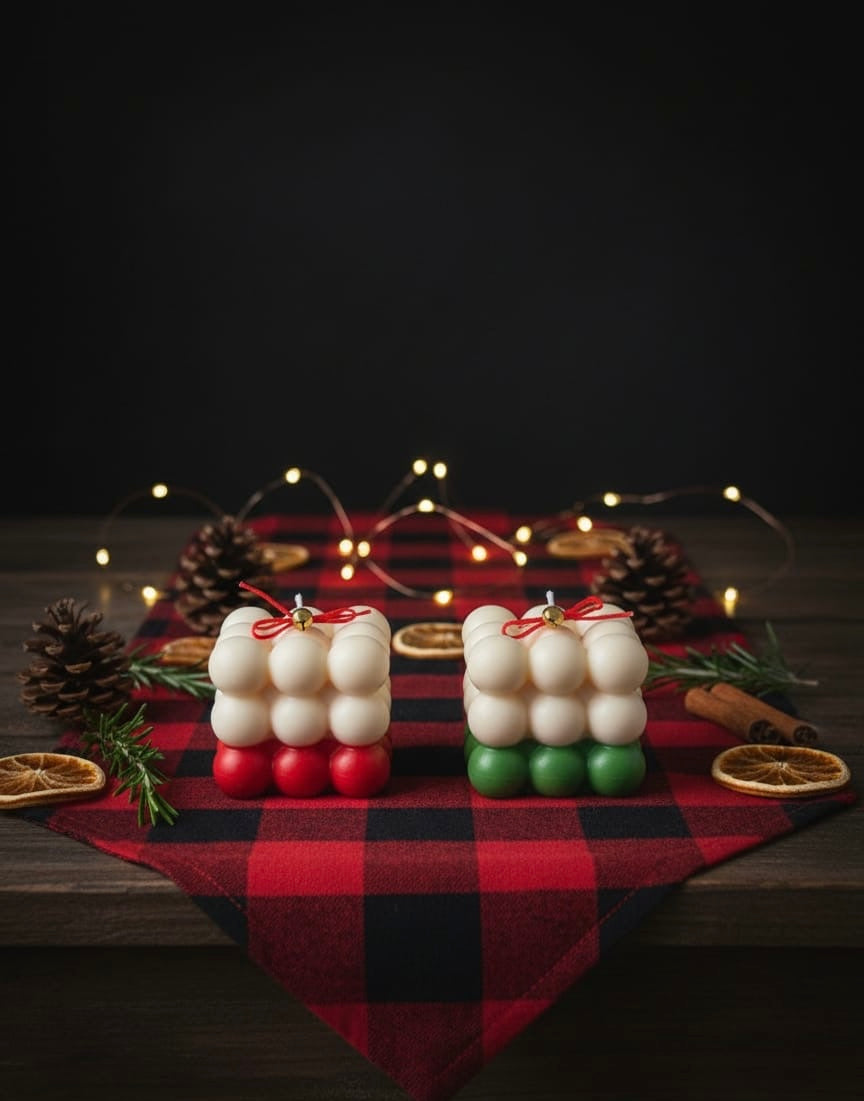 Christmas Bubble Candle
